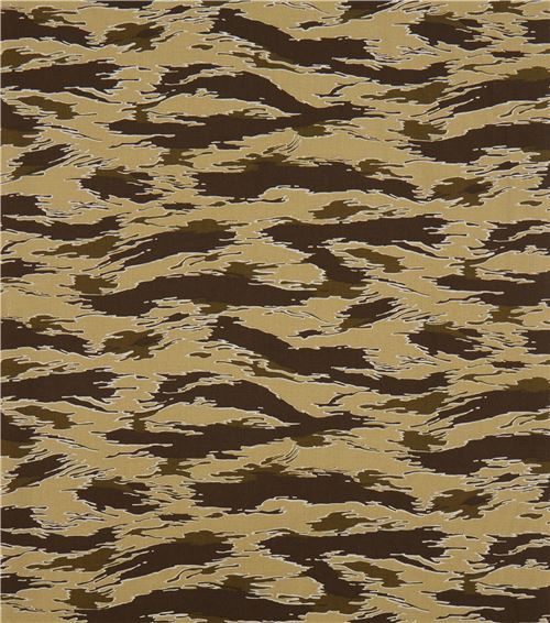 Tissu Coton Imprimé Camouflage Marron/vert Militaire - 280 Cm De Hauteur - Vente Au Mètre