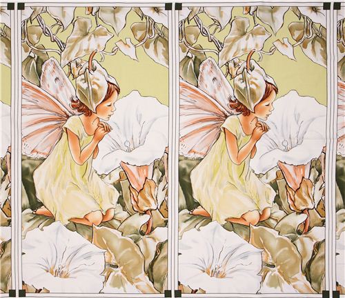 green fairy Morning Panel fairy tale fabric Michael Miller 3