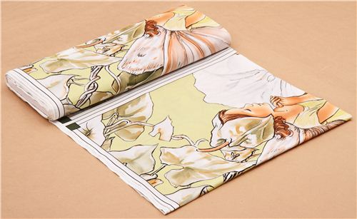 green fairy Morning Panel fairy tale fabric Michael Miller 4