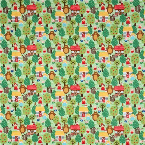 Remnant 42 cm - green fairy tale fabric Michael Miller from the USA 5