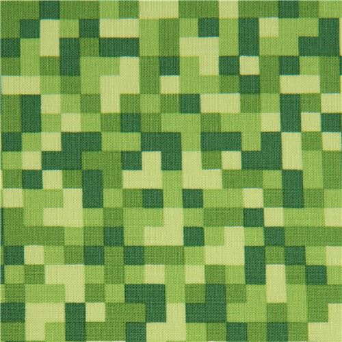 green fun square fabric by Michael Miller USA 2
