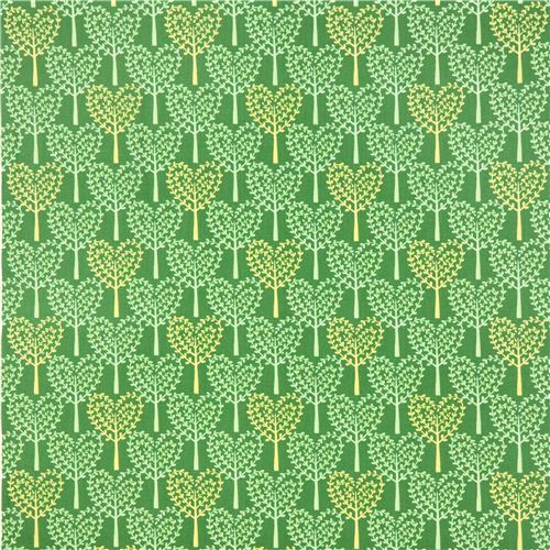 green heart tree fabric by Michael Miller USA 3