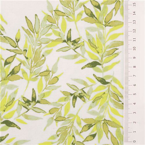 green leaf knit fabric by Art Gallery Fabrics modeS4u