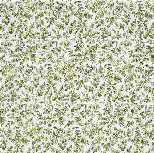 Delicate Leaf Vines Fabric by Robert Kaufman - modeS4u