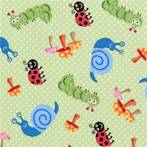 green meadow animals fabric Critters USA designer 1