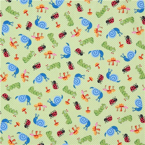green meadow animals fabric Critters USA designer 2