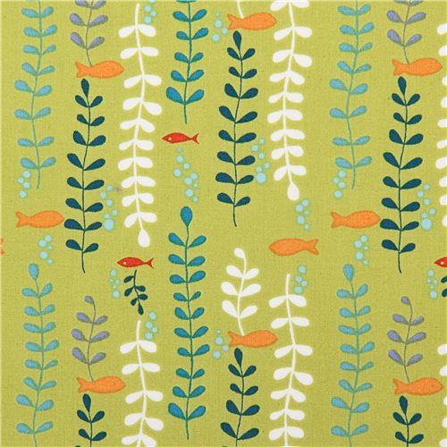 green monaluna fish seaweed plant organic fabric kelp forest 1