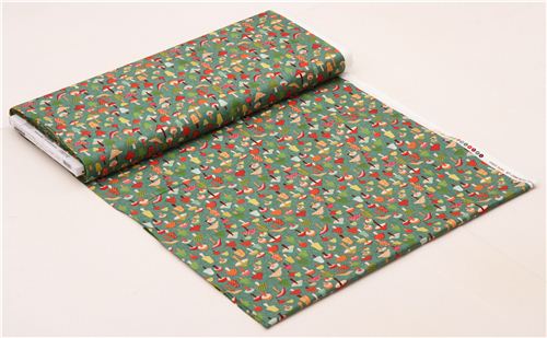 green mushroom stripe pattern fabric by Andover USA 4