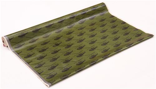 green ni-co helicopter echino laminate fabric from Japan 3