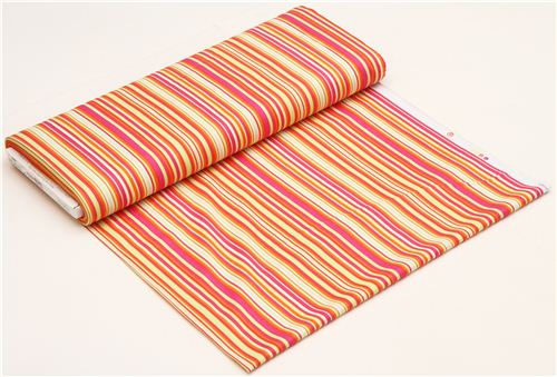 green pink  blue Michael Miller stripes fabric  3