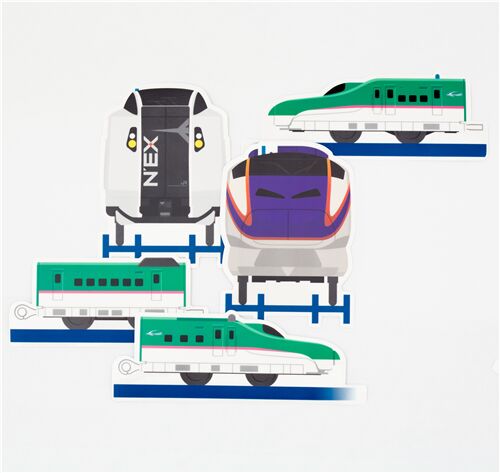 adesivi grandi treni verdi viola Kamio dal Giappone 3