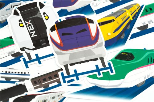 adesivi grandi treni verdi viola Kamio dal Giappone 6