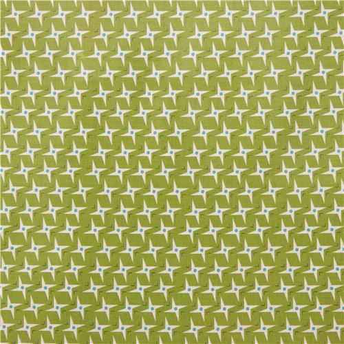 green sparkel star laminate fabric Riley Blake Gracie Girl 2