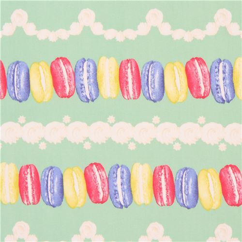 green with colorful macaron oxford fabric from Japan Fabric