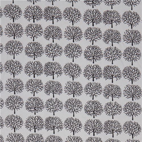 grey Alexander Henry fabric black tree 2
