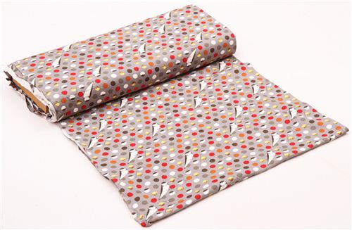 grey Bank Swallow Fall bird organic knit fabric birch 3
