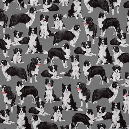 Dog Collie Dalmatian Puppies Red Cotton Fabric Timeless Treasures C5917 By Yard 