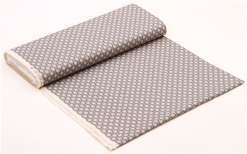 grey Daisy Chain flower Canvas fabric Framework Kokka 3