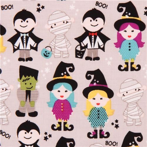 grey Riley Blake 'Halloween Parade' fabric Halloween Magic 1