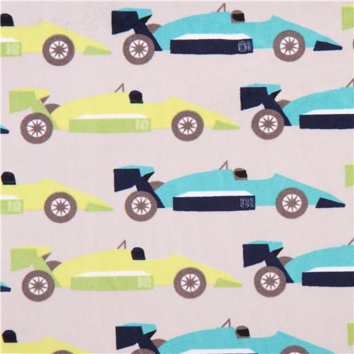 grey Robert Kaufman Speedster minky fabric fleece plush 1