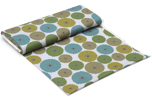 grey Robert Kaufman dark green circle with line fabric Figment 4