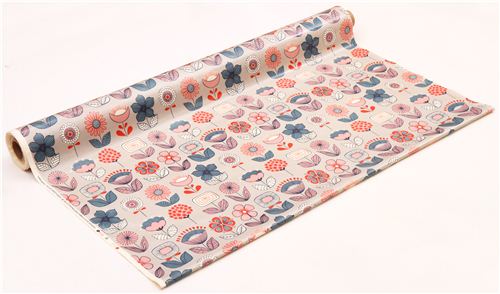 grey Urban Garden Alexander Henry flower laminate fabric 3