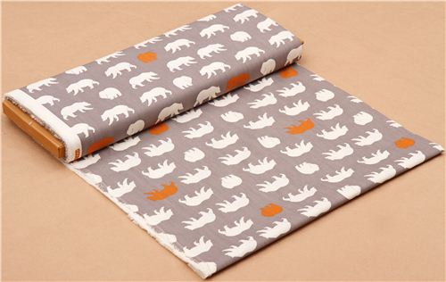 grey bear Bear Hike Shroom poplin organic fabric birch USA 4