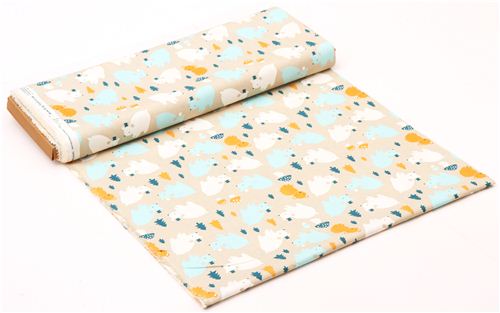 grey bear family forest birch organic fabric Everyday Party 3
