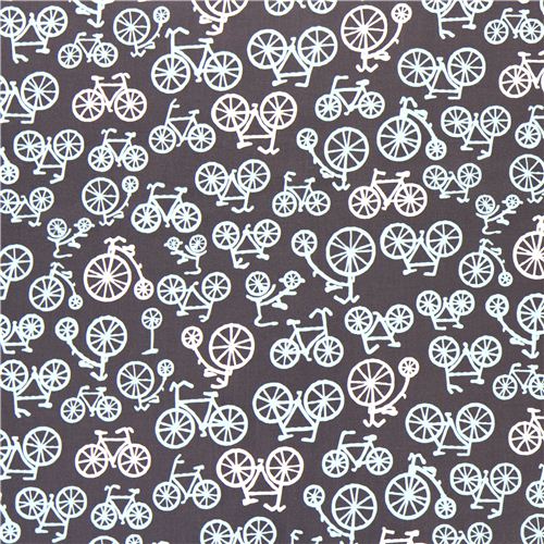 grauer Fahrrad PUL Polyurethan Laminat Stoff Michael Miller 2