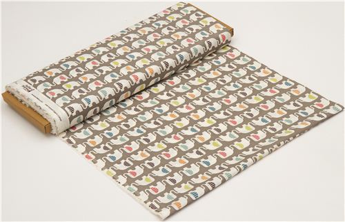 grey birch elephant organic fabric Ele Train 3