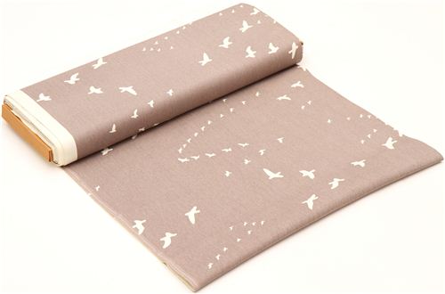 grey bird animal canvas organic fabric birch USA 3