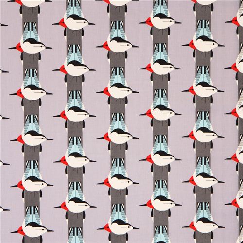 grey bird stripe canvas organic fabric birch Upside Downside 2