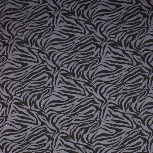grey black twill zebra print fabric extra wide from Japan modeS4u