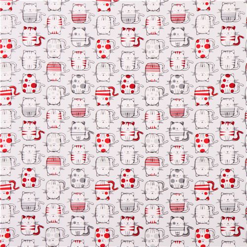 grey cat tissu srie animaux multi by Timeless Treasures 2