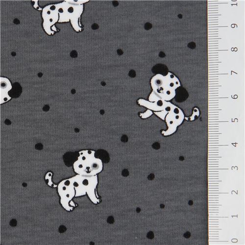 Grauer Jersey mit Dalmatinerwelpen und Punkten von Quality