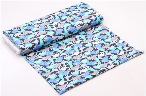 grey dinosaur fabric boy Michael Miller Dino-Mites Fabric by Michael ...