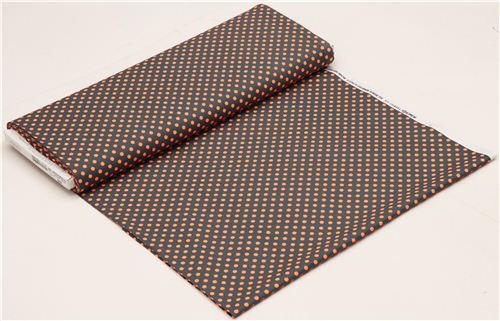 grey dot fabric with neon orange dots by Michael Miller 3