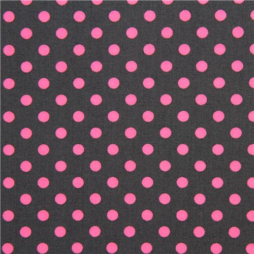 grey dot fabric with neon pink dots by Michael Miller 2