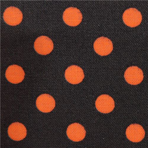 grauer Punkte Premium Laminat Stoff orange Michael Miller 1
