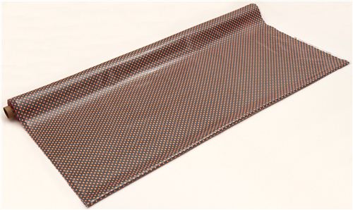 grauer Punkte Premium Laminat Stoff orange Michael Miller 3