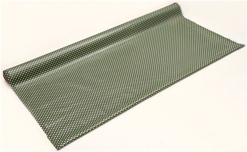 grey dot premium laminate fabric yellow par Michael Miller 3