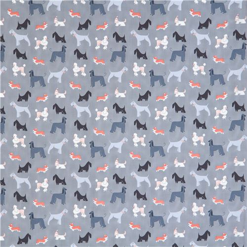 grey fabric cute funny dog animal by Dear Stella USA 2