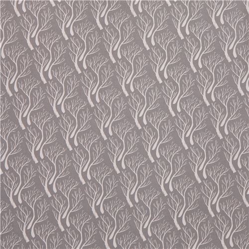 grey fabric light grey tree by Dear Stella USA - modeS4u
