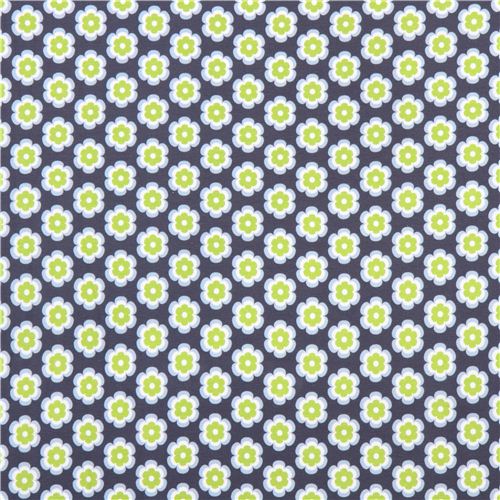 grey flower Vivid Leilani knit fabric Riley Blake  2