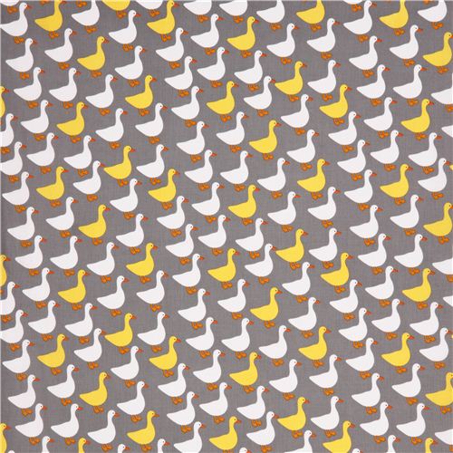 grey goose duck fabric Urban Zoologie by Robert Kaufman USA 2