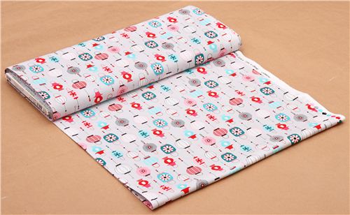 grey lantern lampion fabric Robert Kaufman from Kokeshi 4