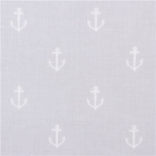 Grauer Stoff mit Ankern von Michael Miller Stoff
