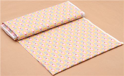 grey monaluna flower tulip organic fabric little garden 4