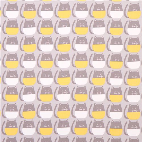 grey monaluna organic cat fabric Meow 3