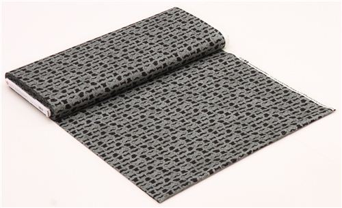 grey mustache and tophat fabric by Andover USA 3
